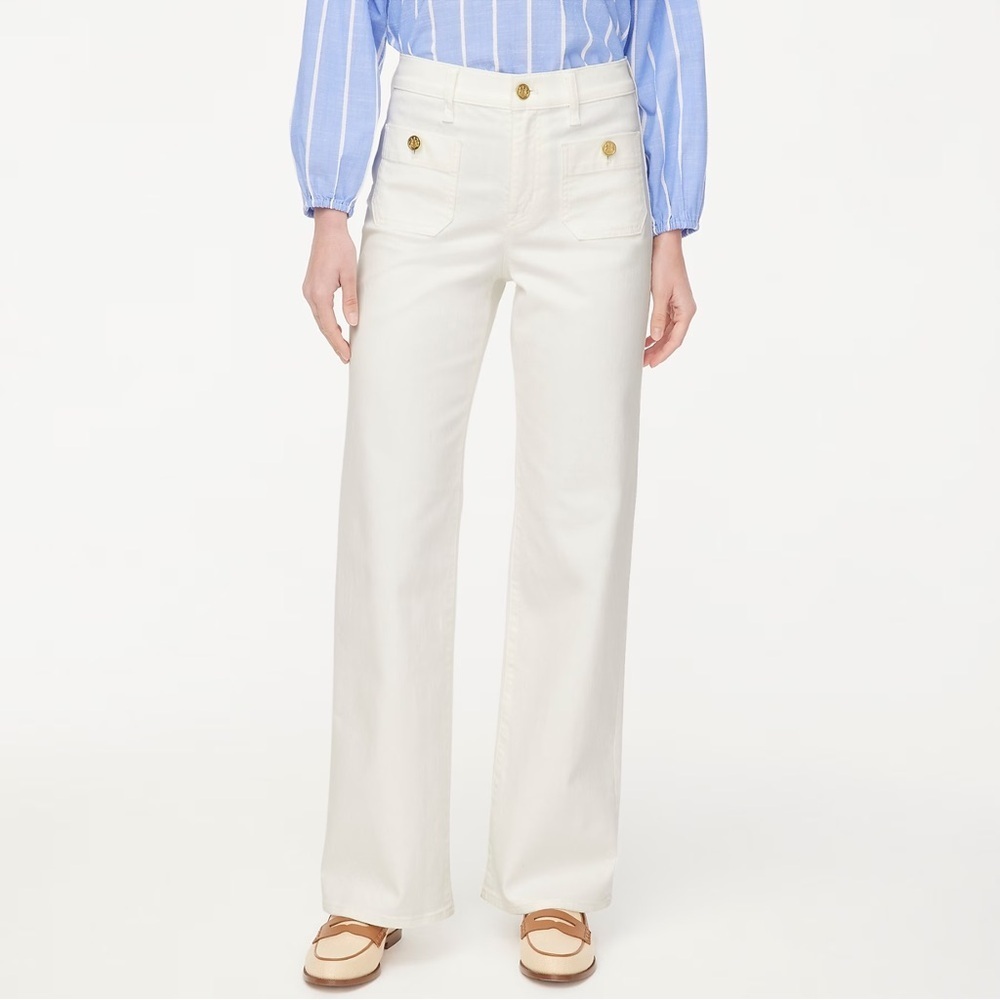 NWT J. Factory Full Length Slim Wide-Leg Premium Edition Sailor Pant Size 30P